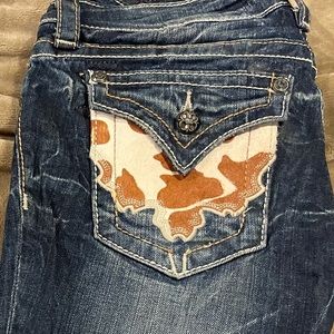 Miss Me Cow Print Jean